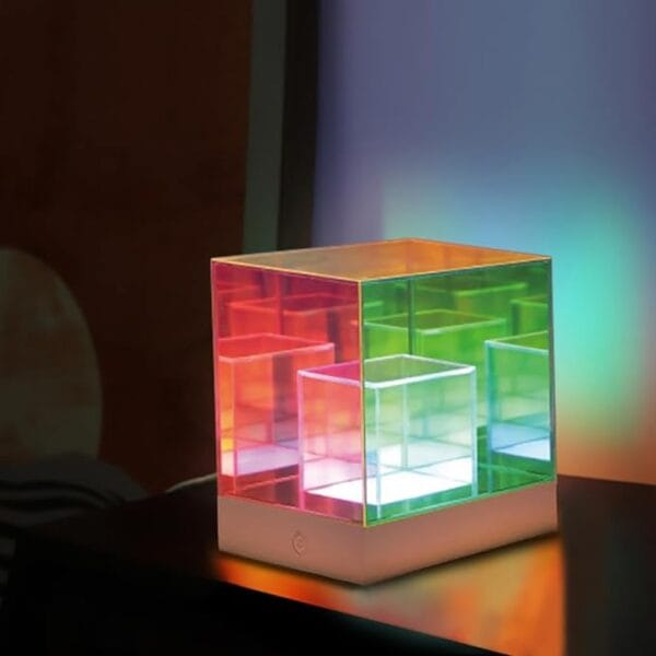 چراغ خواب مدل مکعبی ۳ بعدی