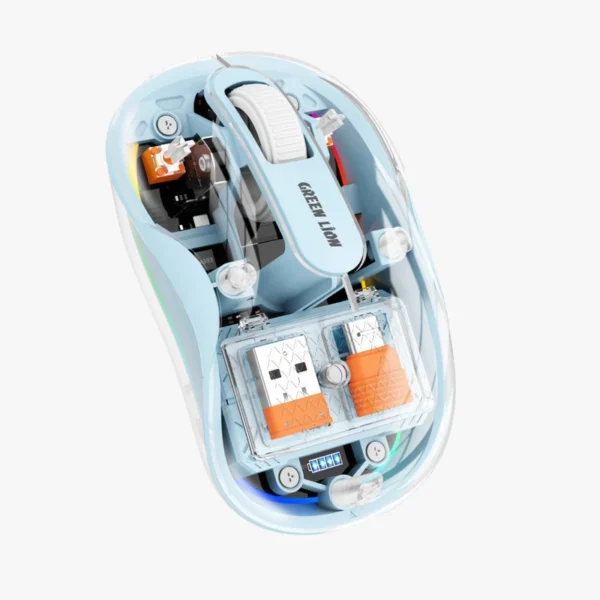 ماوس بی سیم شفاف گرین لاین مدل Turtle Mouse 2400DPI