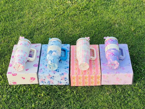 ماگ استنلی دسته دار طرح کادویی همراه با جعبه زیبا (۱.۱۸ لیتر ) Quencher H2.O Tumbler