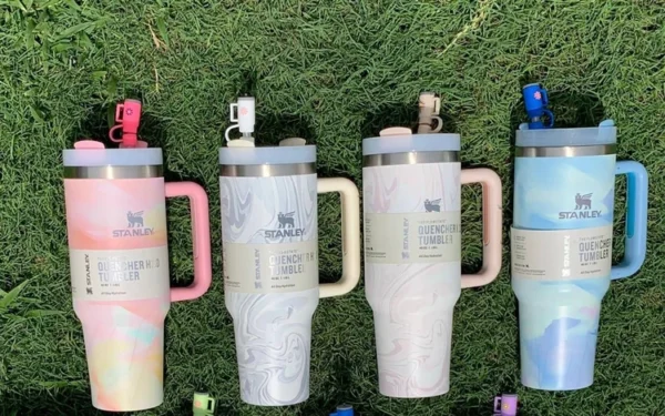 ماگ استنلی دسته دار(۱.۱۸ لیتر ) Quencher H2.O Tumbler طرح رگه دار