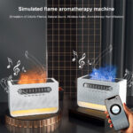 دستگاه بخور و پخش‌کننده صدا مدل Flame Air Diffuser با اسپیکر بلوتوث، چراغ خواب - Image 3