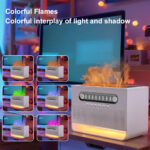 دستگاه بخور و پخش‌کننده صدا مدل Flame Air Diffuser با اسپیکر بلوتوث، چراغ خواب - Image 2