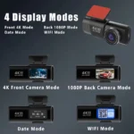 دوربین فیلمبرداری ثبت وقایع خودرو مدل OK309-4K-WiFi - Image 3