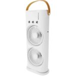 پنکه مه پاش شارژی دو فن با ریموت و نورپردازی RGB