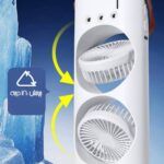 پنکه مه پاش شارژی دو فن با ریموت و نورپردازی RGB - Image 5