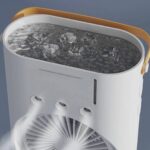 پنکه مه پاش شارژی دو فن با ریموت و نورپردازی RGB - Image 3