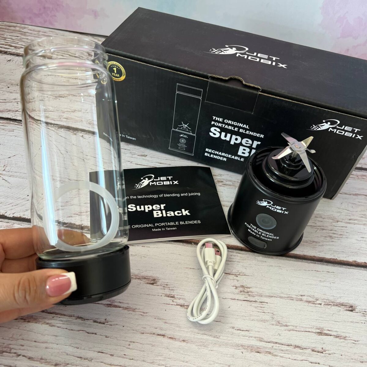 شیکر شارژی جت موبیکس مدل Super black گنجایش 0.45 لیتر - Image 7