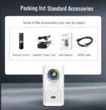 پروژکتور اندروید شارژی Mini Portable Projector H1P - Image 2